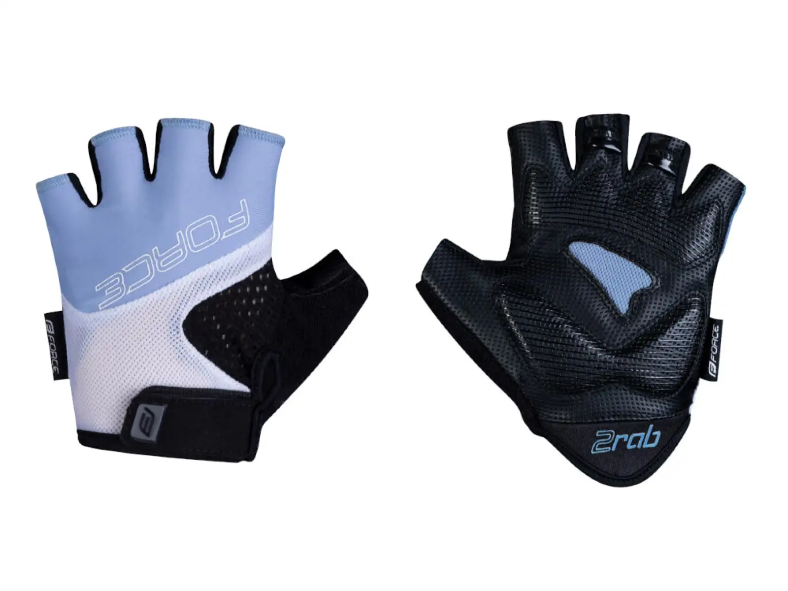 Force Rab 2 Lady kurze Damenhandschuhe schwarz/blau/weiß