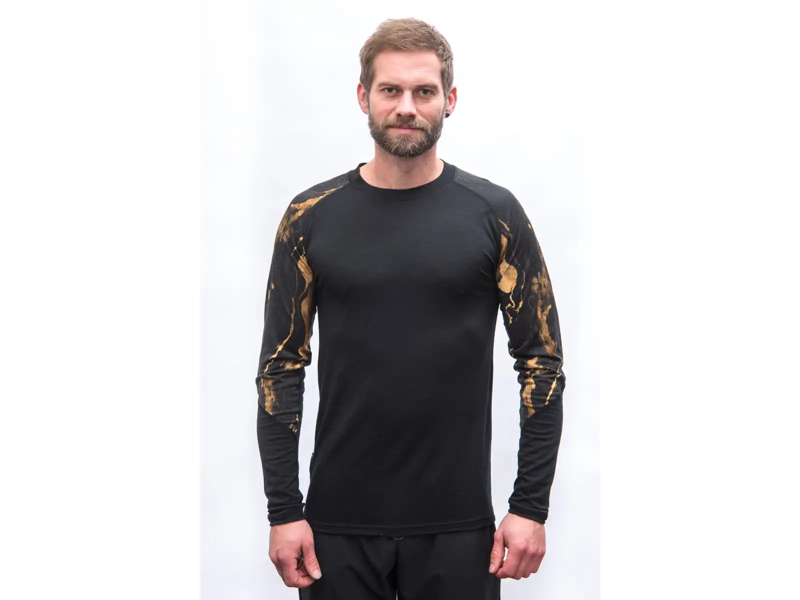 Sensor Merino Impress Herren Langarmshirt schwarz/cosmos