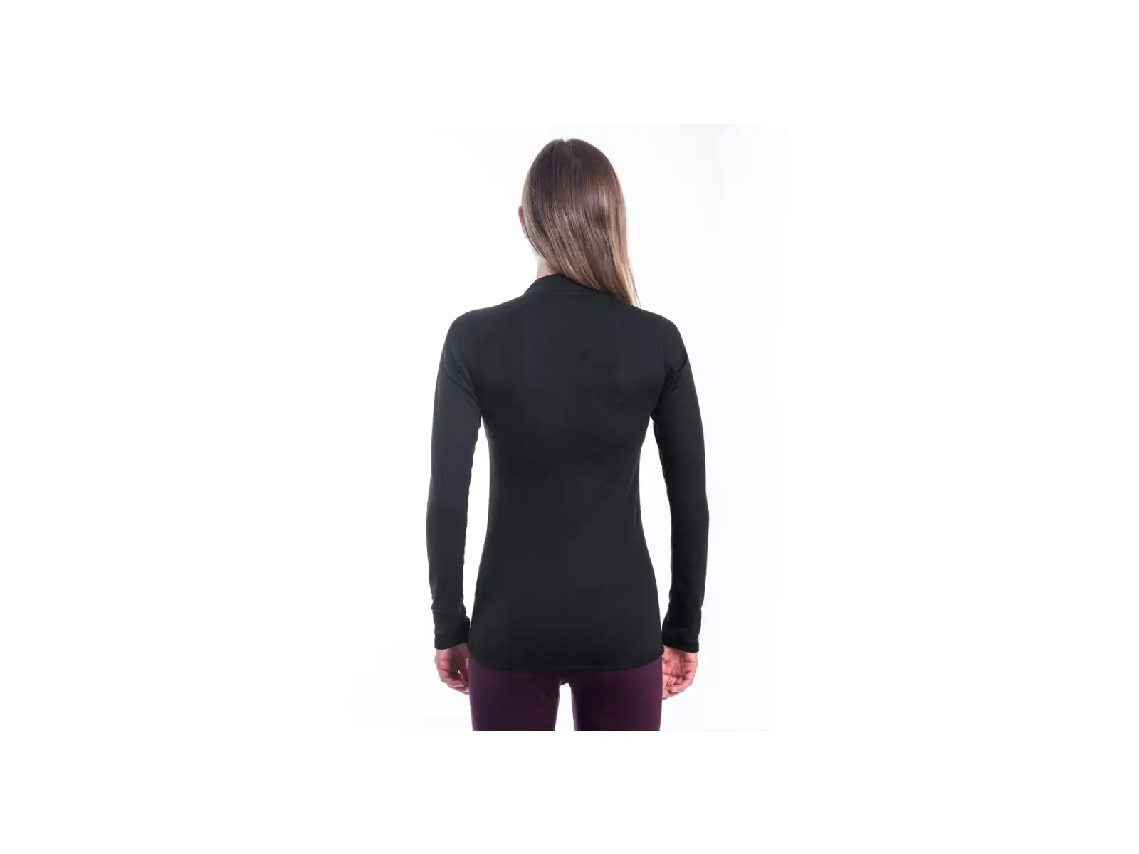 Sensor Double Face Damenshirt Langarm schwarz