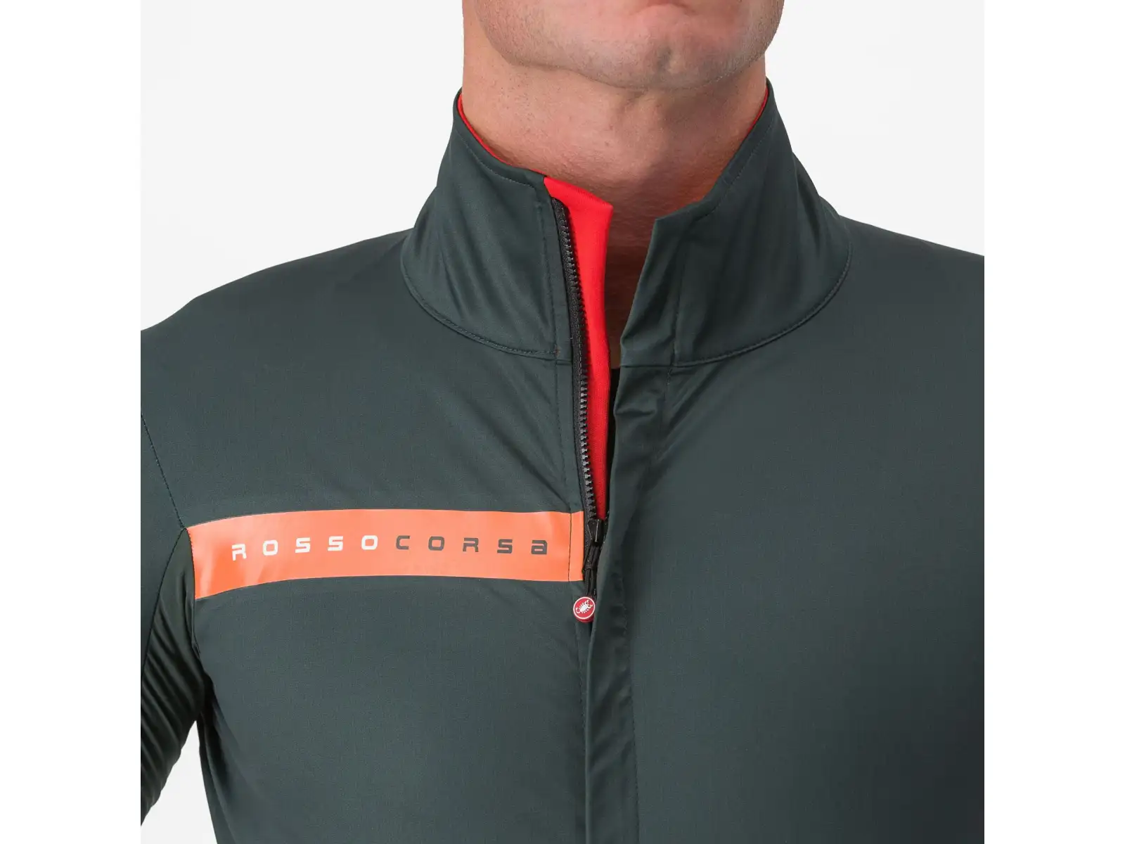 Castelli Beta RoS Herrenjacke Rover Green/Red Orange