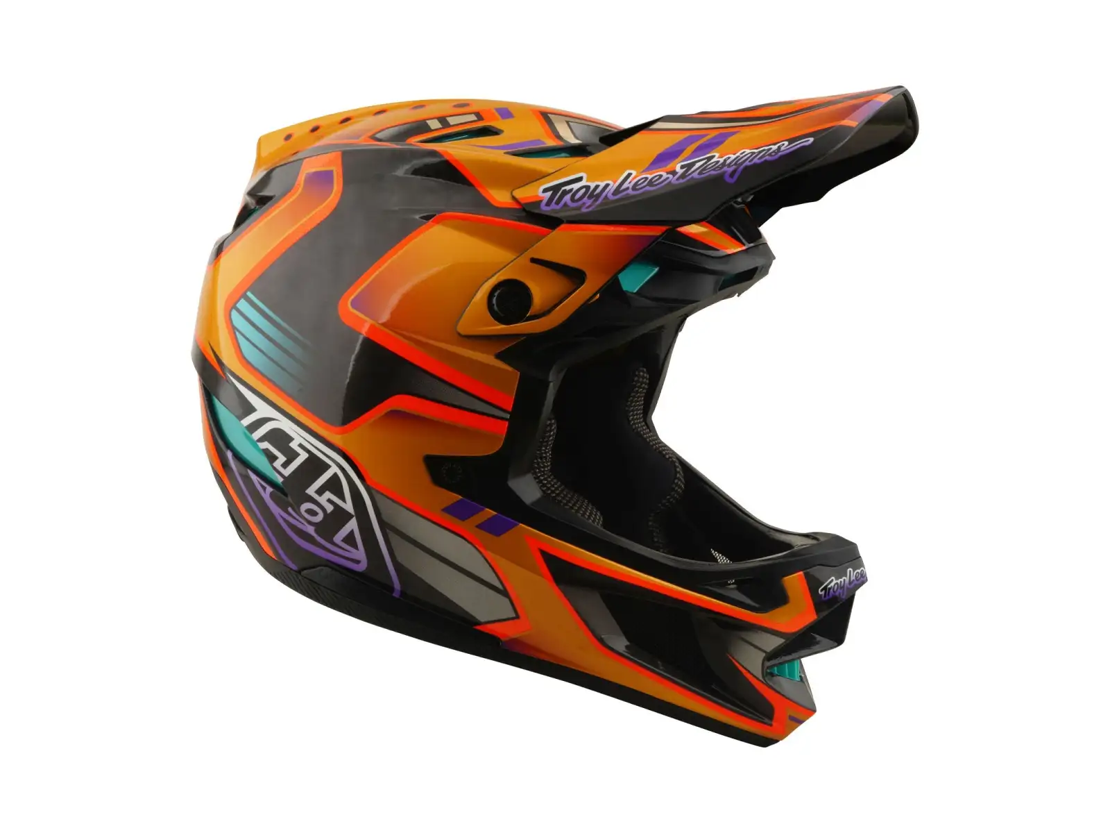 Troy Lee Designs D4 Carbon MIPS Helm Crest Gold