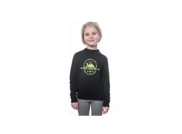 Sensor Merino DF Territory Kinder Langarmshirt schwarz
