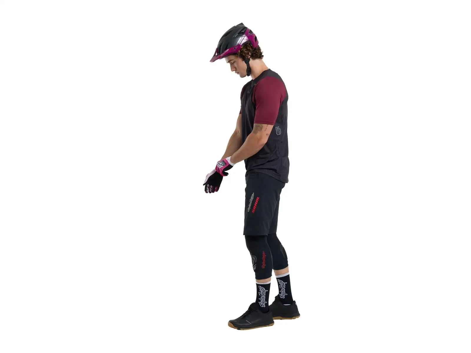 Troy Lee Designs x SRAM Skyline Herren-Trikot kurzarm Radioscape Black/Berry