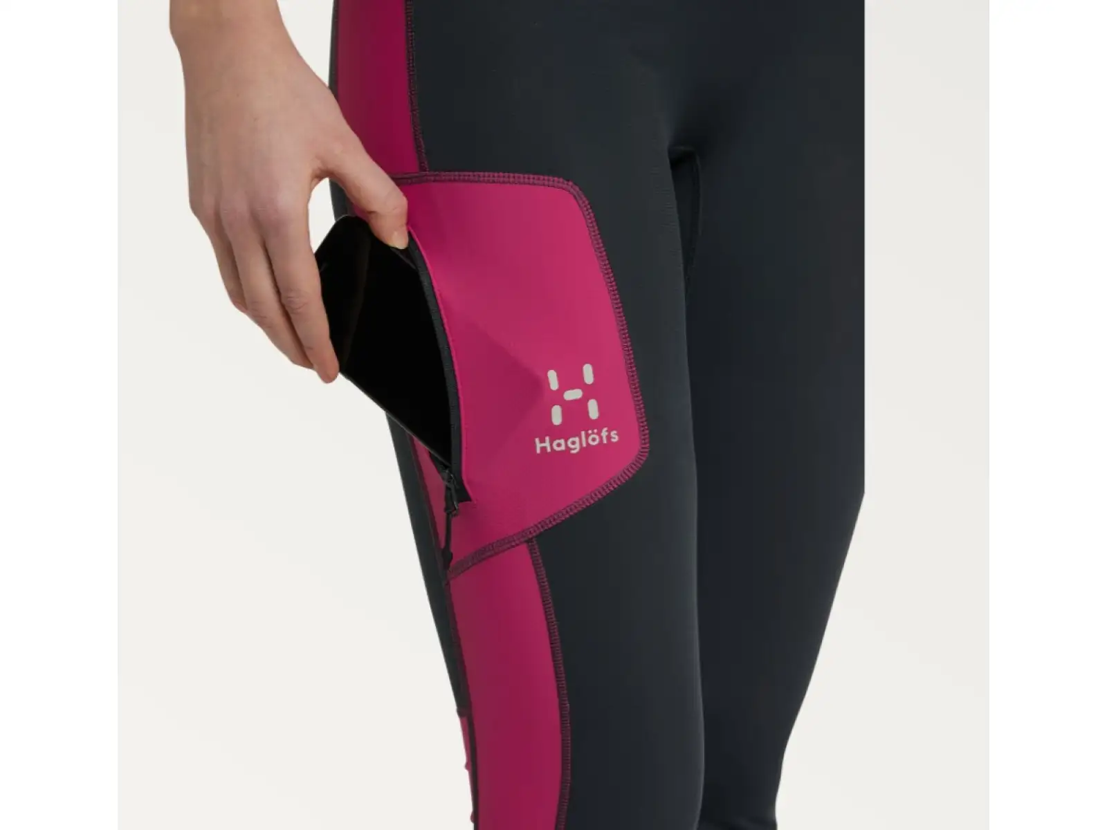 Haglöfs L.I.M Winter elastische Damenhose dunkelgrau/rosa