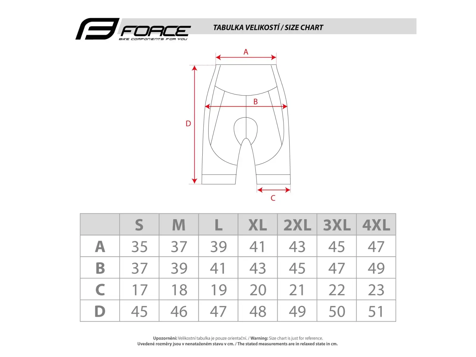 Force Pace Radhose mit Polsterung Schwarz