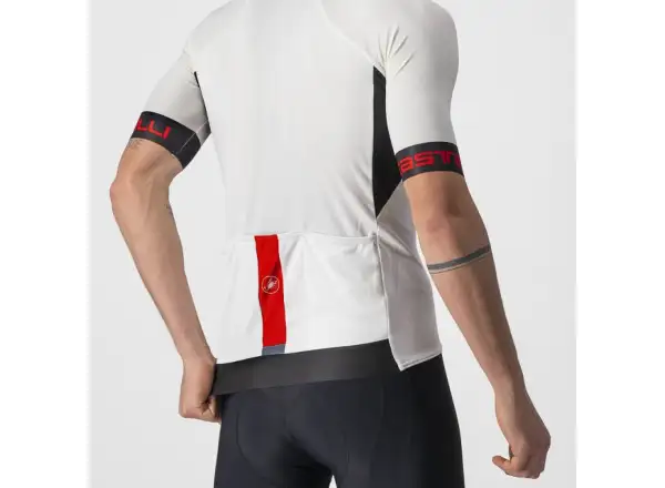 Castelli Entrata VI Herren Kurzarmtrikot elfenbein/hellschwarz/rot