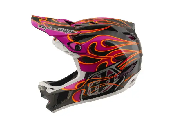 Troy Lee Designs D4 Carbon MIPS Helm Torched Carbn/Magenta
