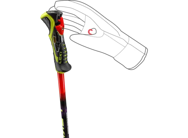 Leki WCR Pro Lite SL TR Abfahrtsstöcke Bright red-violet-neonyellow