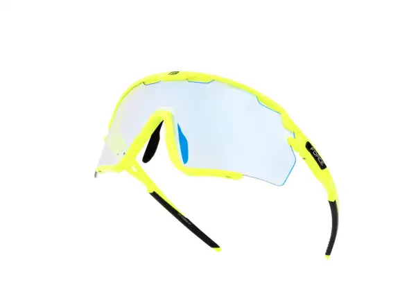 Force Cyclone Fahrradbrille schwarz fluo/blaues photochromatisches Glas