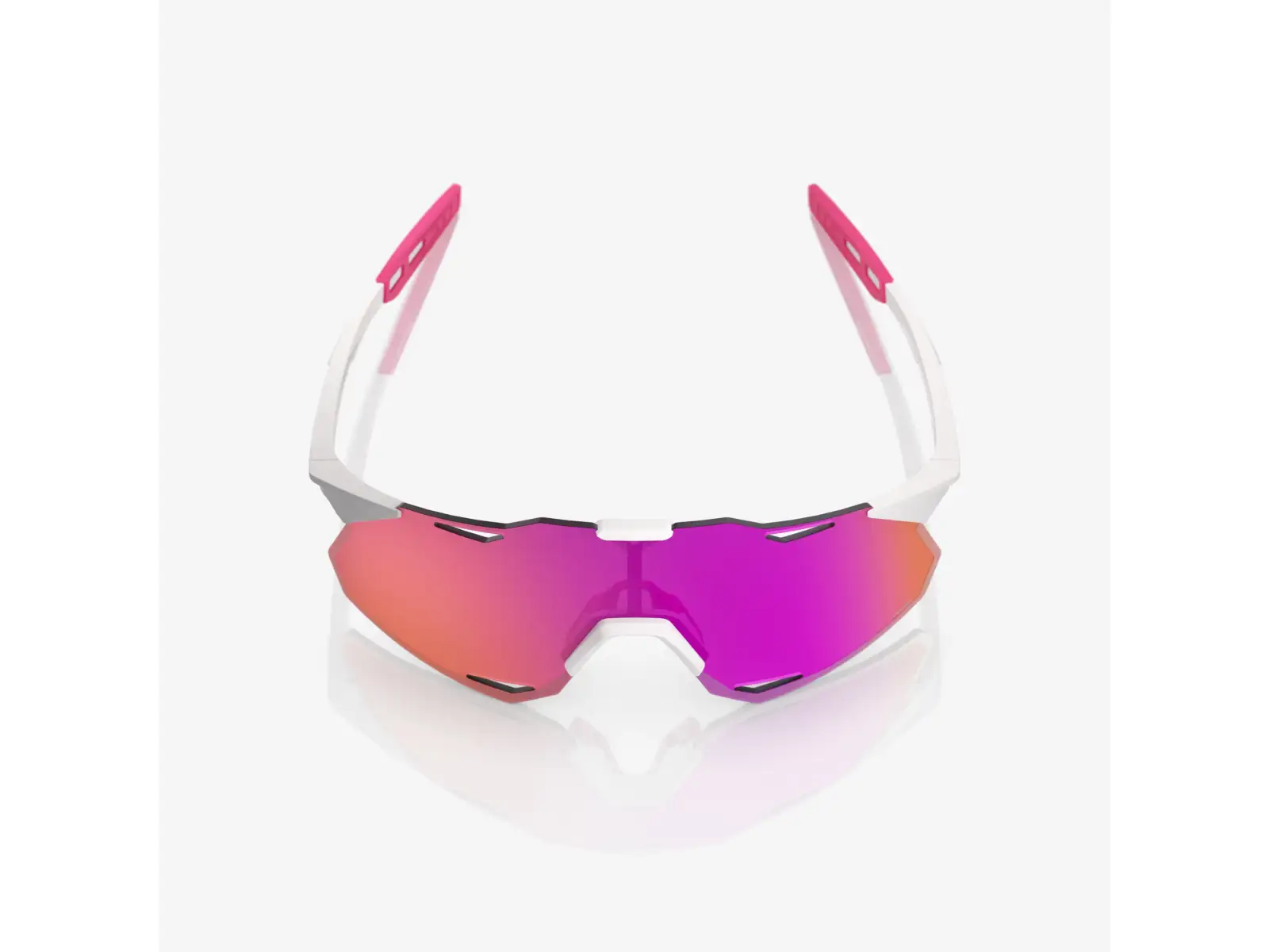 100% Hypercraft XS Sportbrille Matte White/Pink/HiPER Vital Pink Mirror Lens