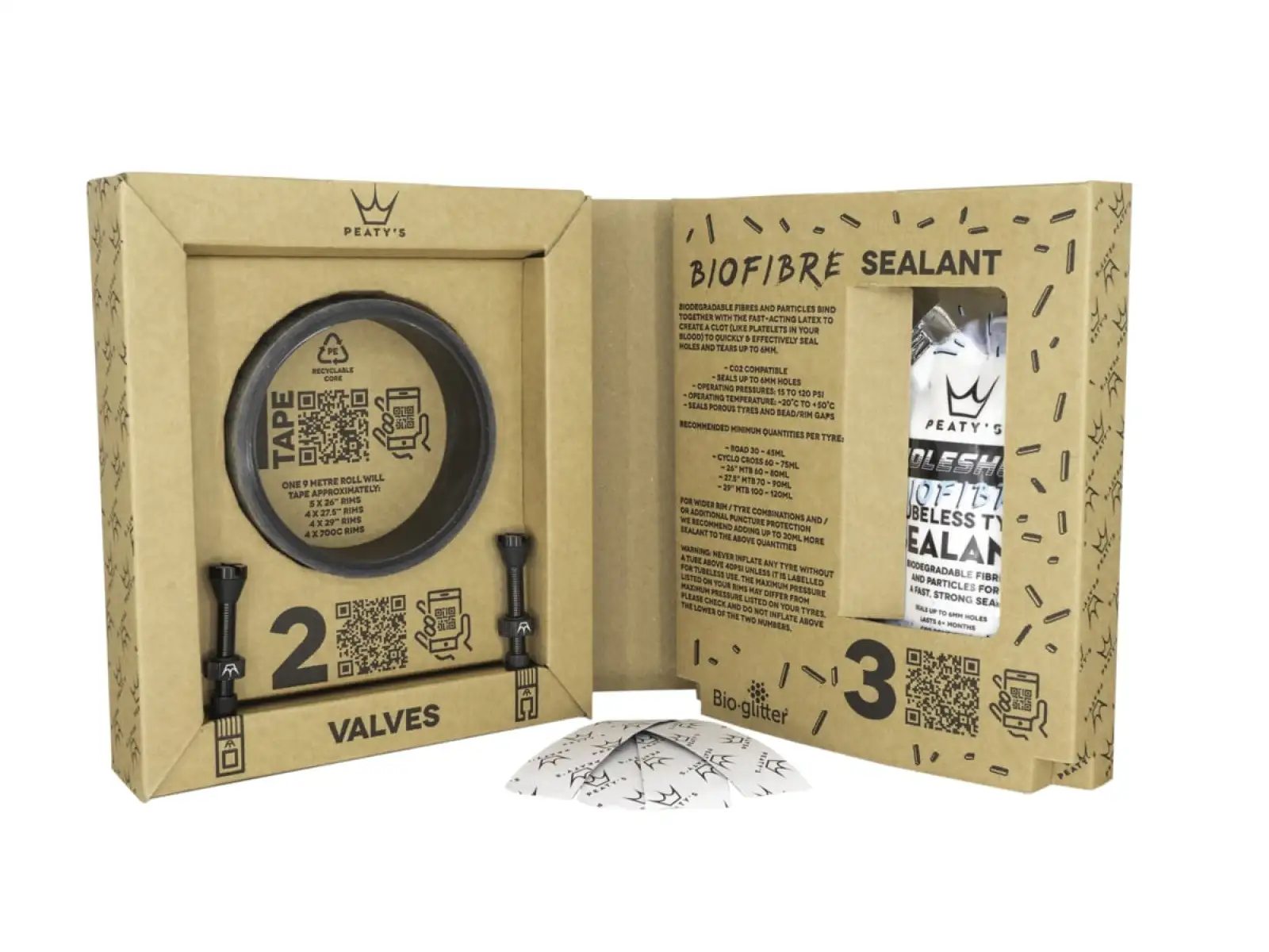 Peatys Holeshot Tubeless Umbau-Kit für XC und Trail - Band 25 mm.