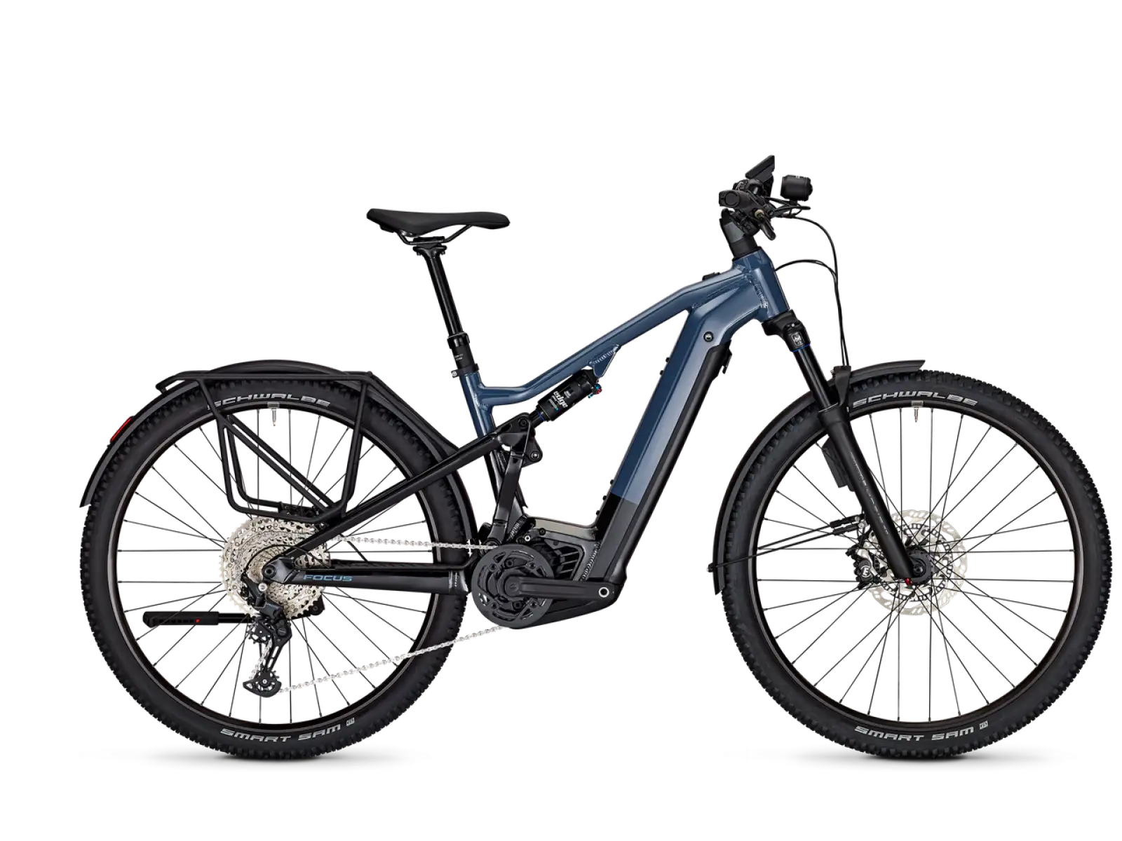 Focus Thron2 6.9 EQP ABS DI E-Mountainbike Stoneblue Glossy / Magicblack Glossy