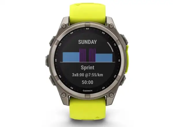 Garmin fenix 8 - 47 mm Solar Sapphire Smartwatch Titanium Yellow/Graphite