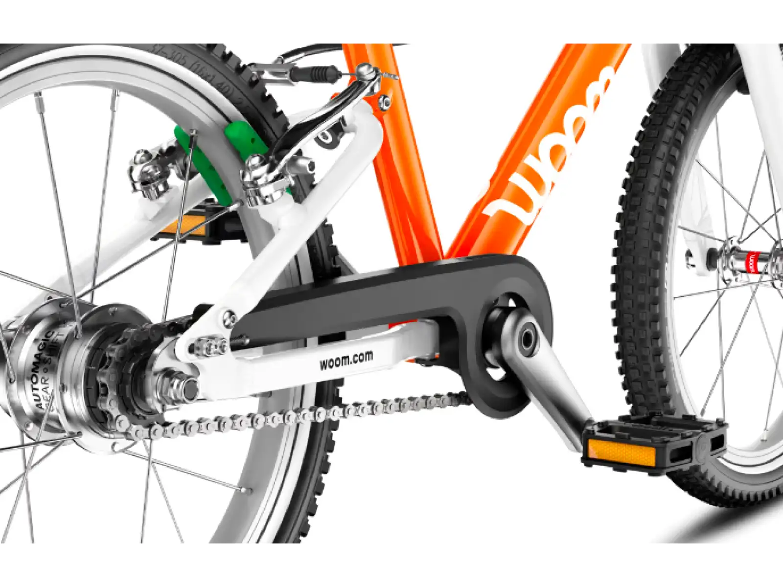 Woom 3 Flame Orange Automagic 16" Kinderfahrrad