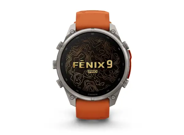 Garmin Fénix 9 Pro inReach 47 mm Smartwatch Titanium Autumn orange/Spark orange