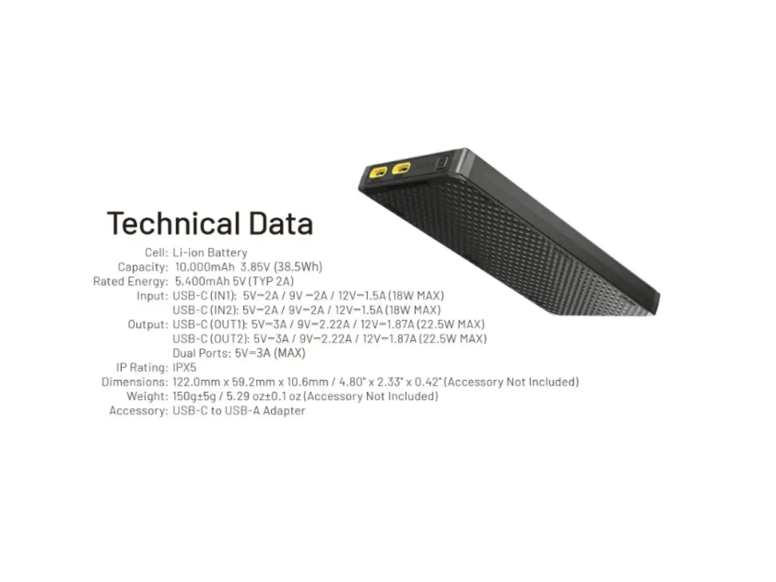 Nitecore leistungsstarke Powerbank NB10000 Gen3