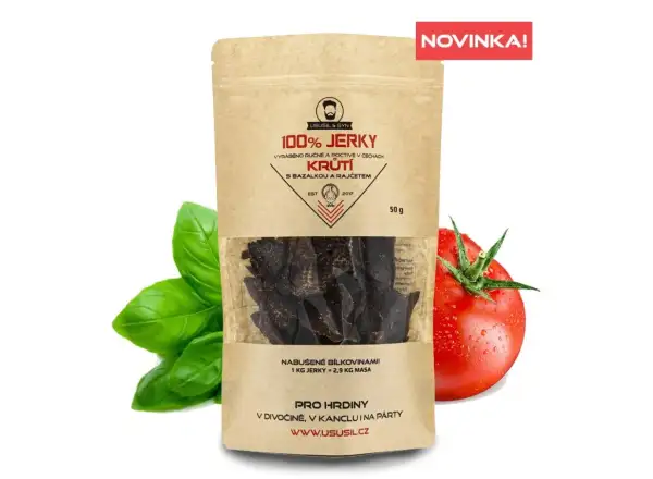 Getrocknetes & Sohn 100% JERKY Truthahn mit Basilikum und Tomate 150 g.