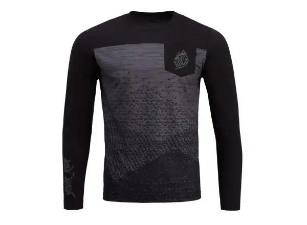 Silvini Ello Herrentrikot langarm Schwarz/Wolke