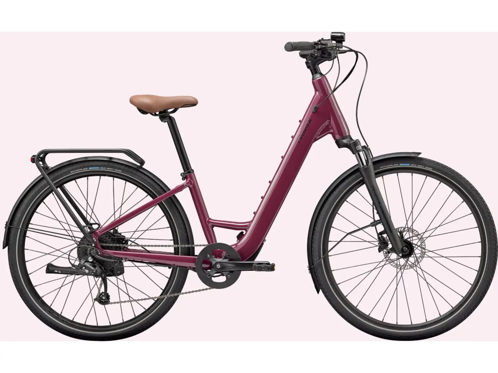 Cannondale Mavaro NEO SL 2 City-E-Bike mit tiefem Einstieg Black Cherry