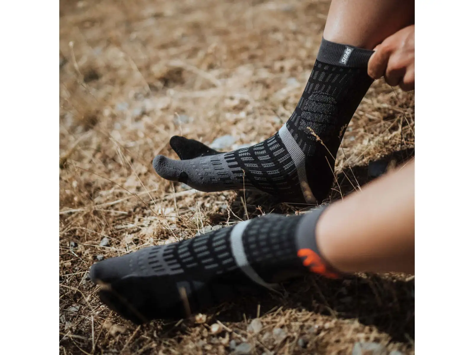 Sidas T-Free Trail Laufsocken Schwarz/Grau