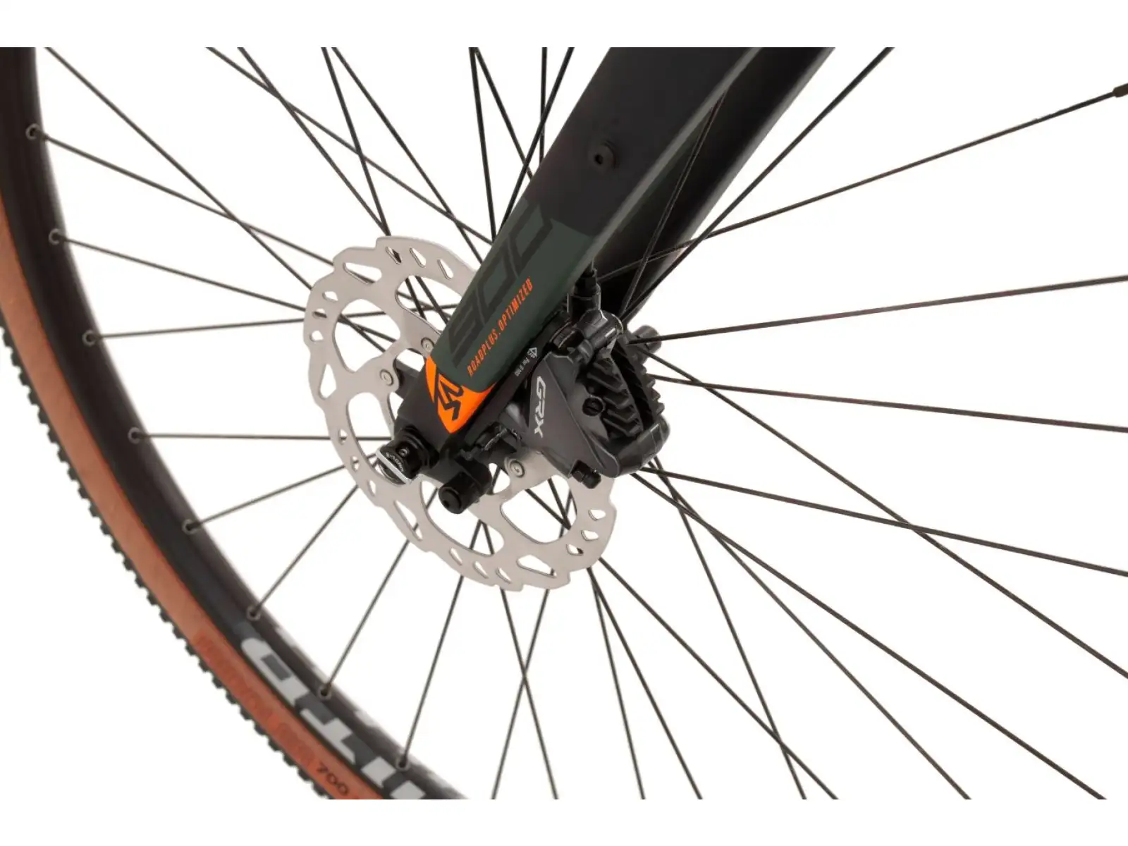 Rock Machine Gravelride CRB 900 in khaki/orange gravel bike.