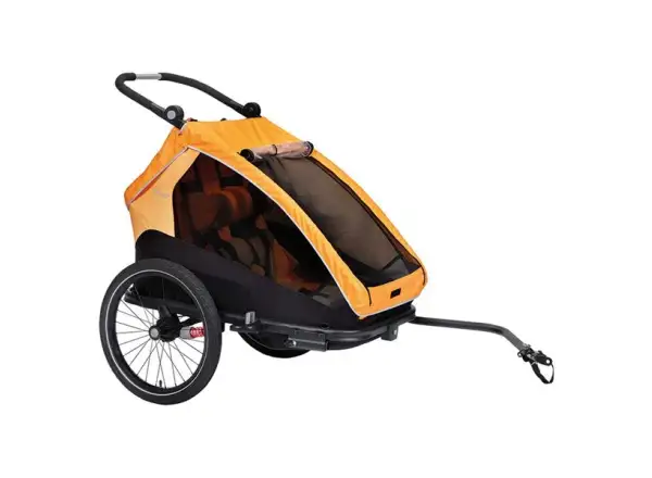 XLC DUOs BS-C10 Zweisitzer-Hänger 20" in Ringelblume/Anthrazit