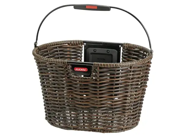 KLICKfix Structura Oval Weidenkorb für Lenker Braun