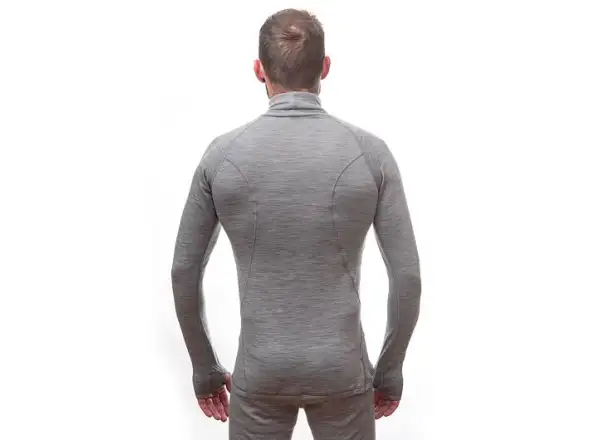 Sensor Merino Bold Neck Herren T-Shirt Langarm Cool Gray