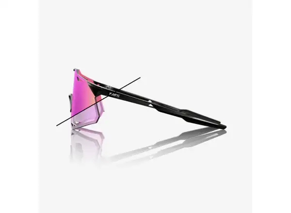 100% Hypercraft SQ Brille Gloss Black/Photochromic Purple Mirror