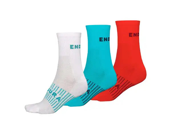 Endura Coolmax Rennen Damensocken (3 Paare pro Packung) blau pazifisch Einheitsgröße