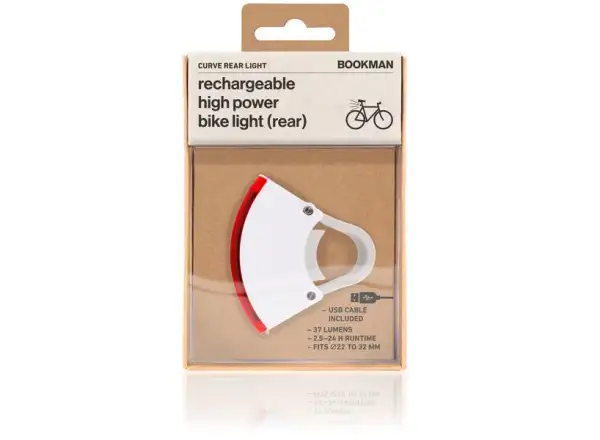 Bookman Curve Rücklicht USB Weiß