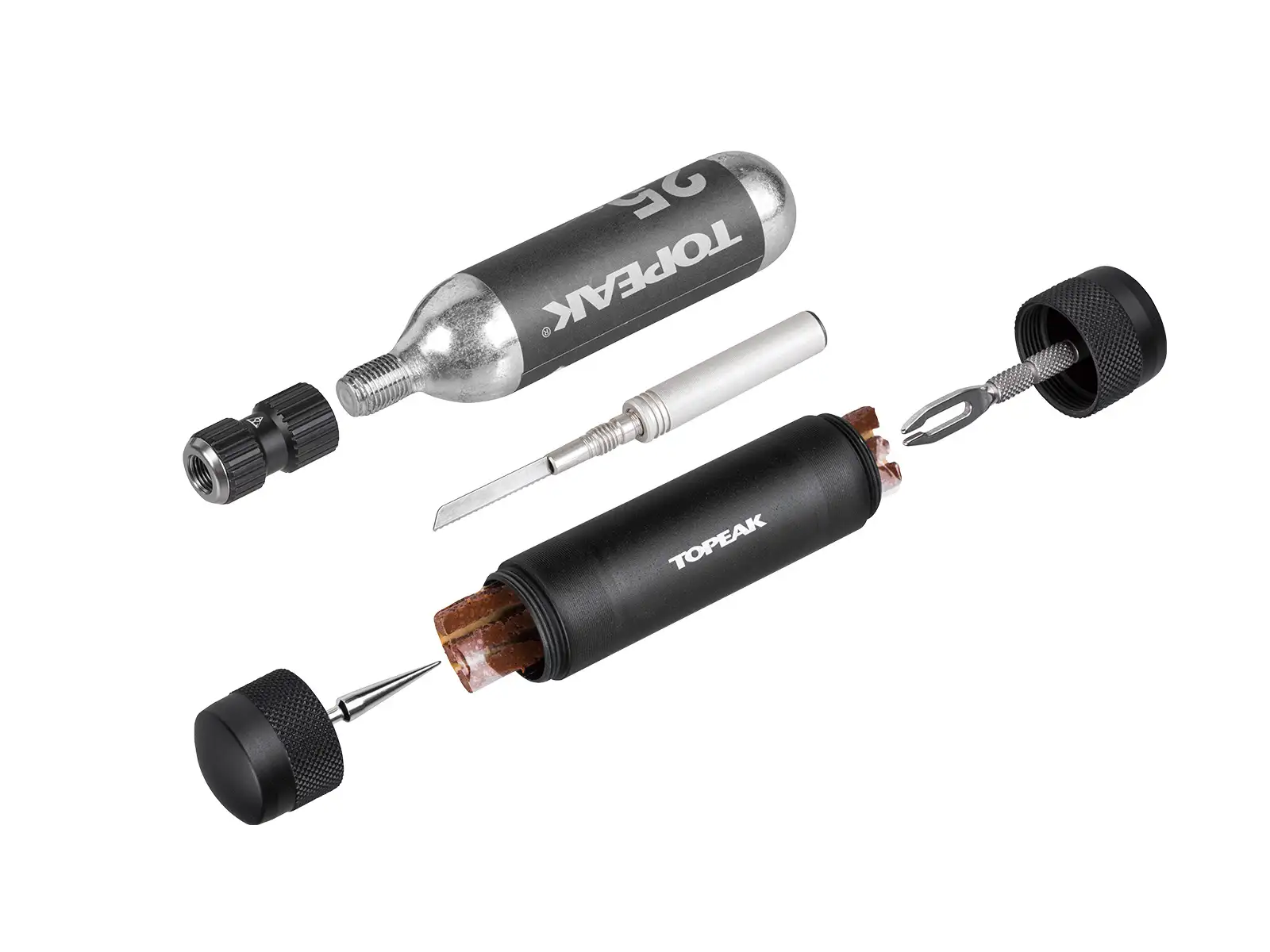 Topeak TubiPod Max Reparaturset für Tubeless-Reifen Schwarz