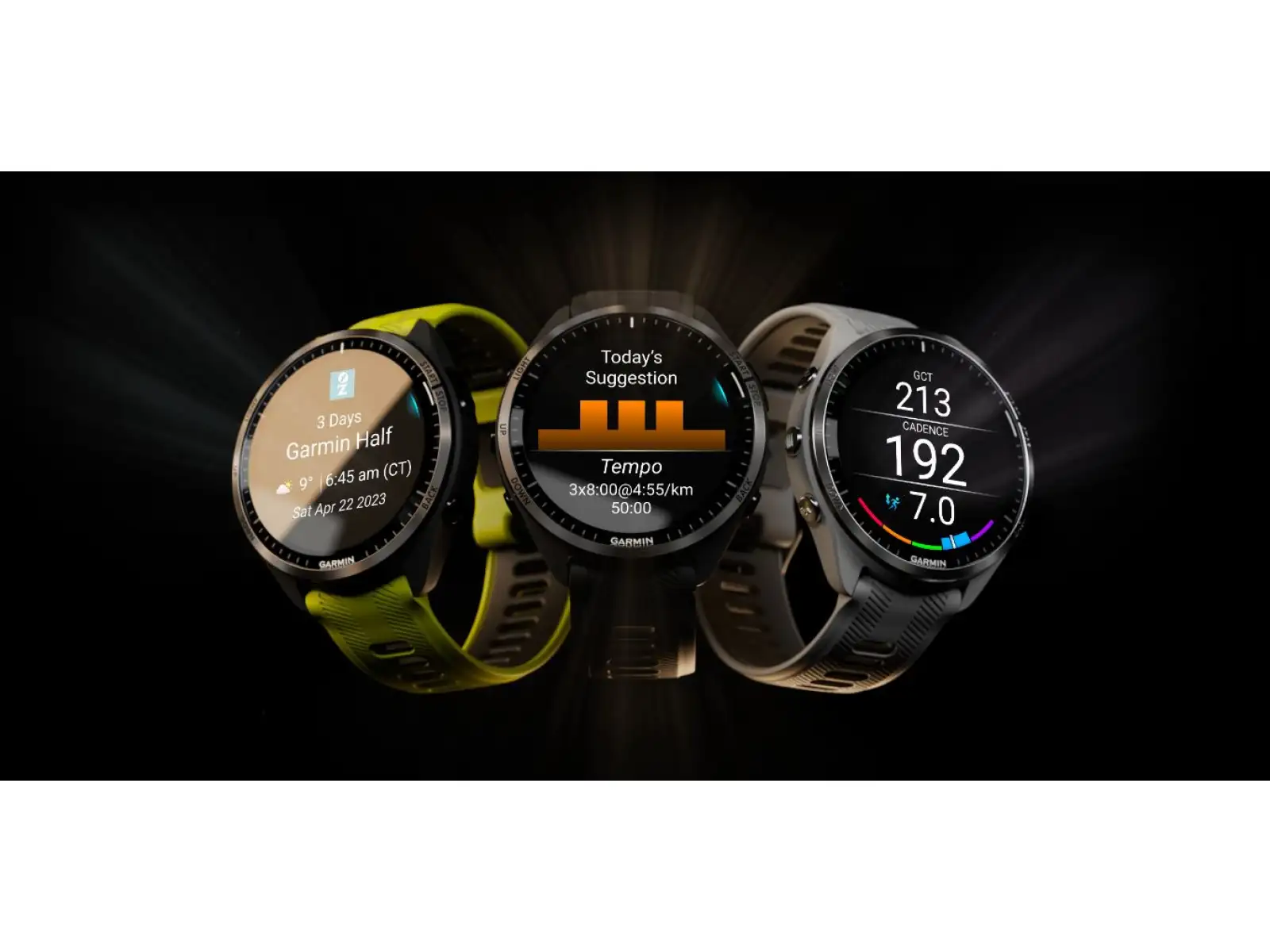 Garmin Forerunner 965 Smartwatch Silber Titan/Weiß