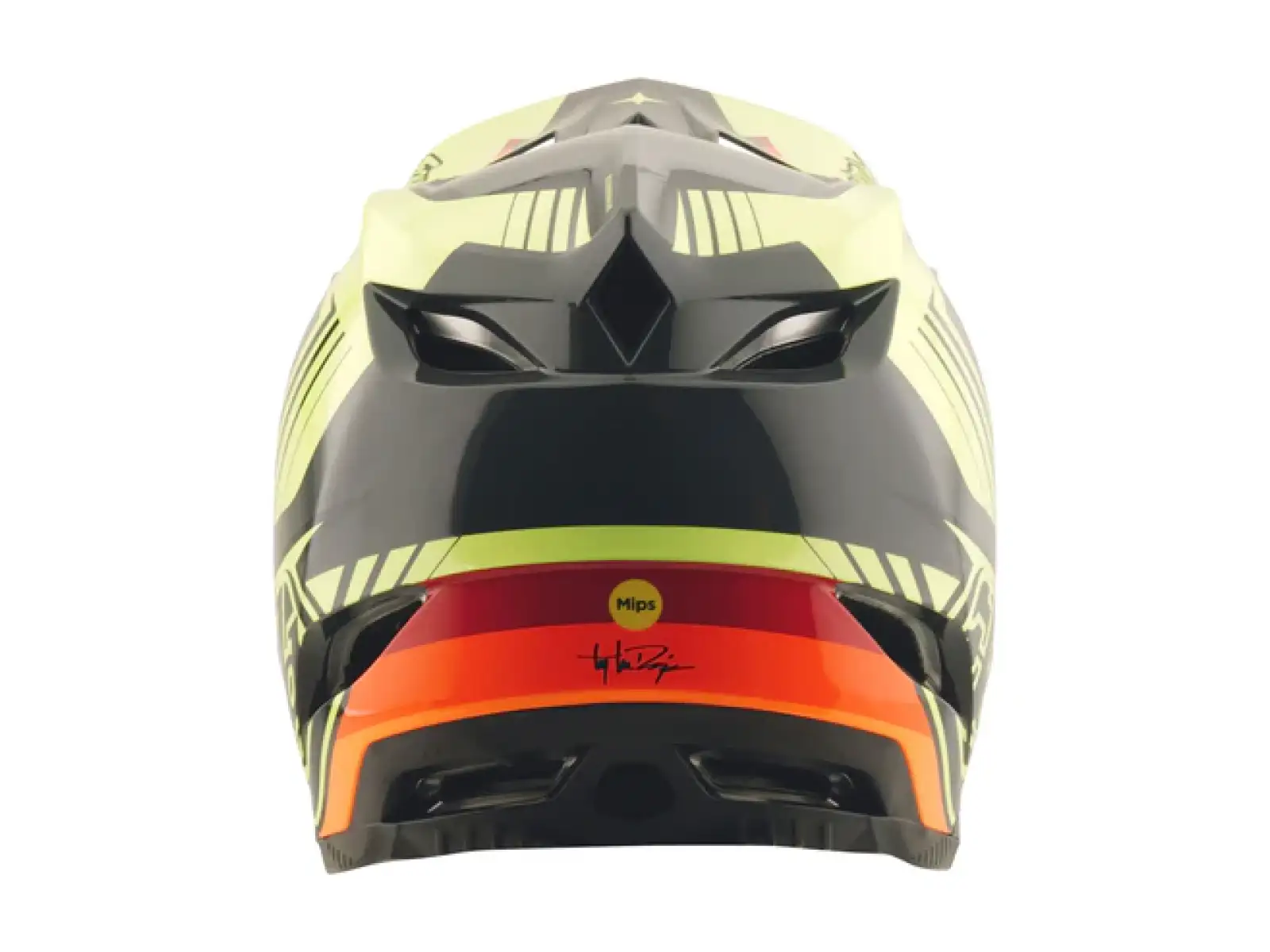 Troy Lee Designs D4 Polyacrylite Qualifier Helm schwarz/gelb