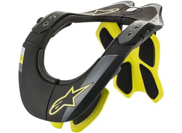 Alpinestars BNS Tech-2 Nackenprotektor Schwarz/Gelbfluoreszierend