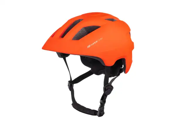 Force Zebu Kinderhelm mit Rücklicht orange