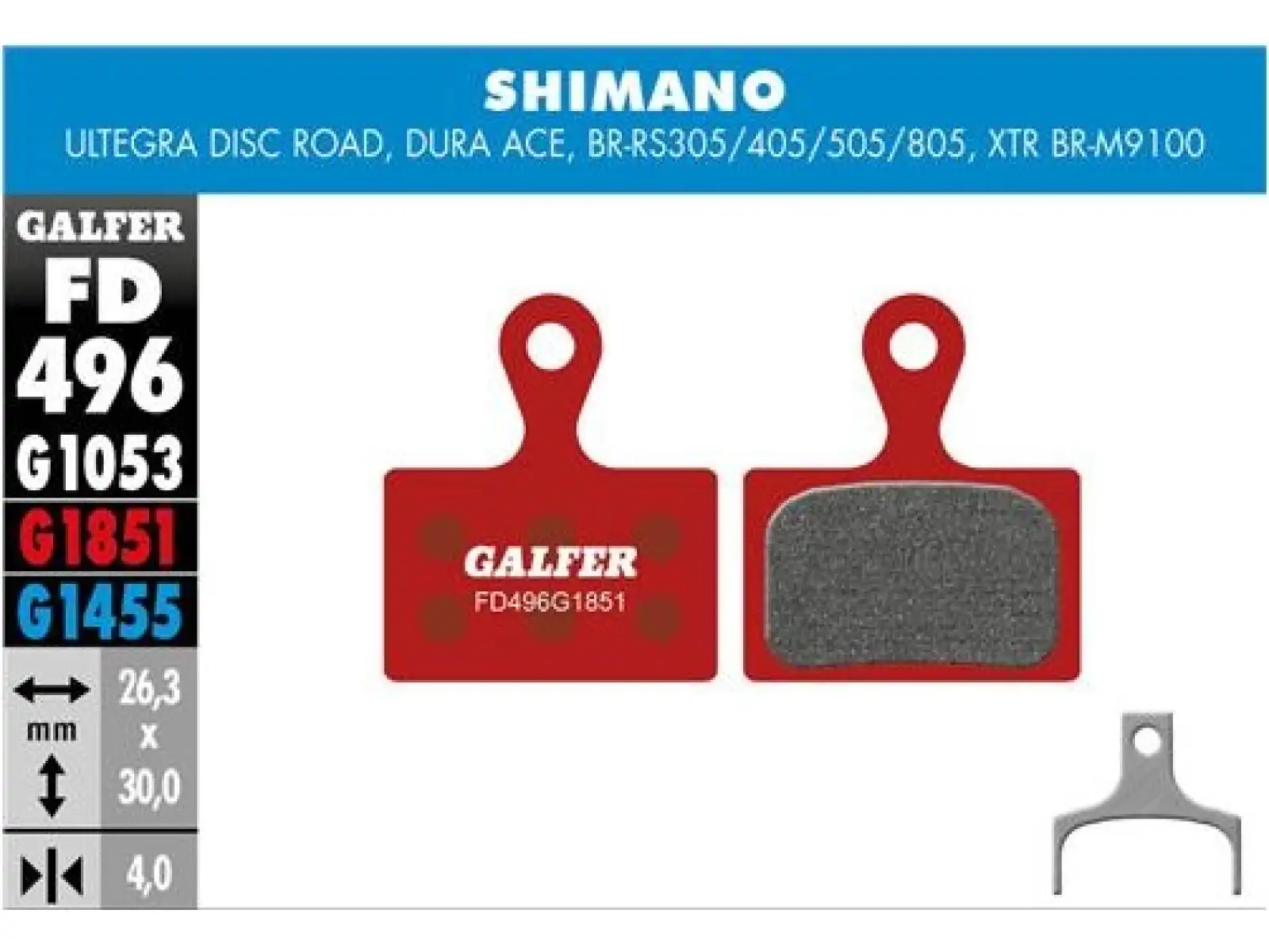 Galfer FD496 Advanced G1851 Bremsbeläge für Shimano
