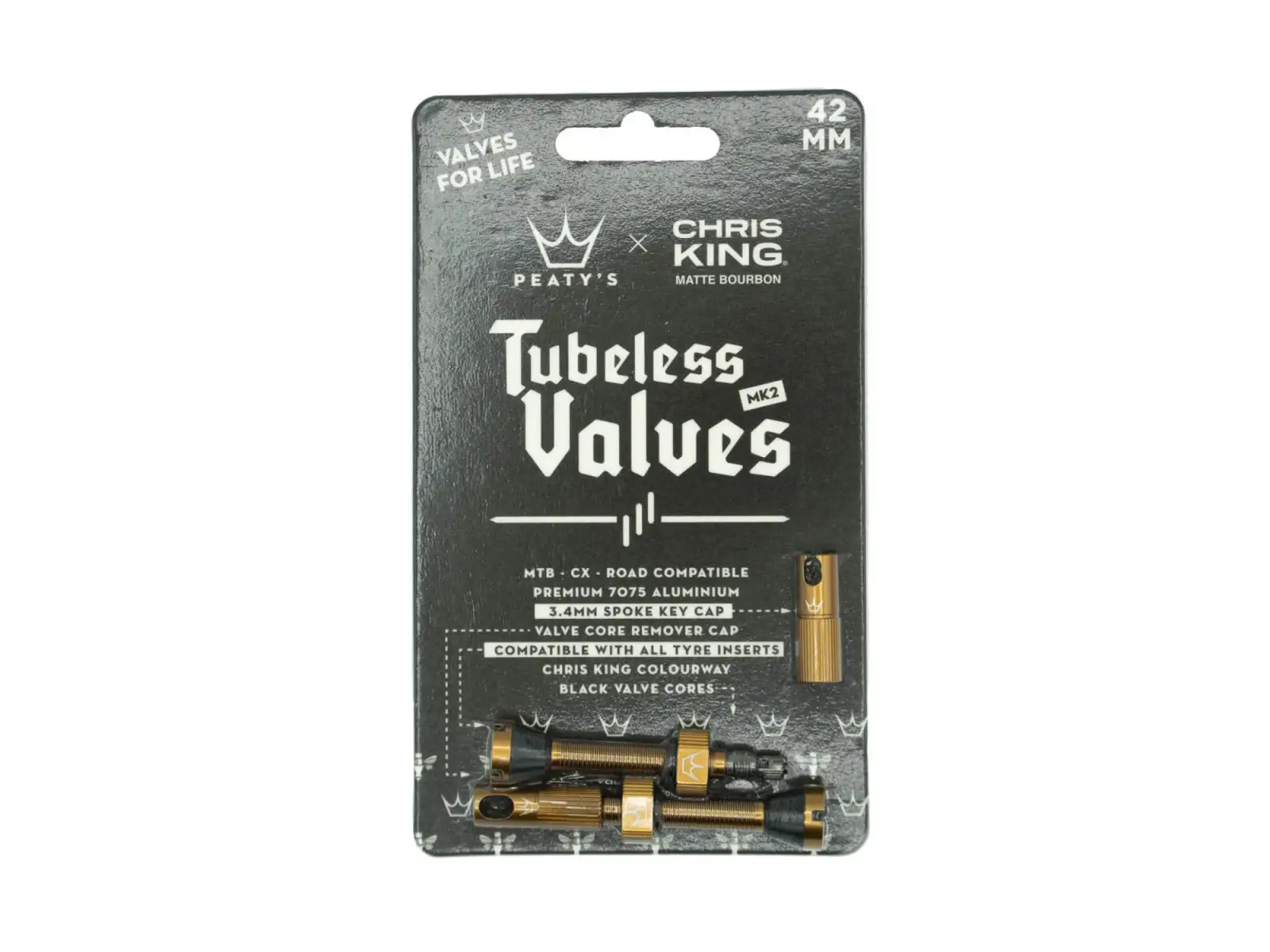 Peatys X Chris King MK2 Tubeless-Ventile 42 mm