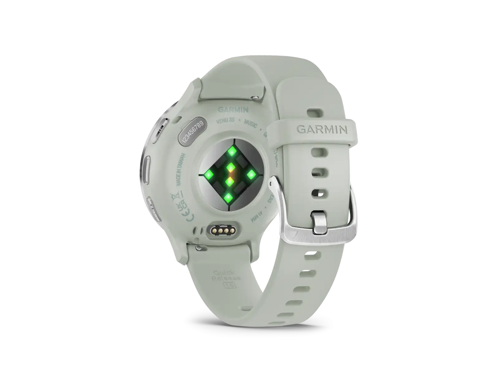 Garmin Venu 3S Smartwatch Silber/Salbeigrün