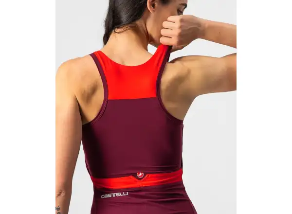 Castelli Solaris Damen ärmelloses Trikot bordeaux/rot