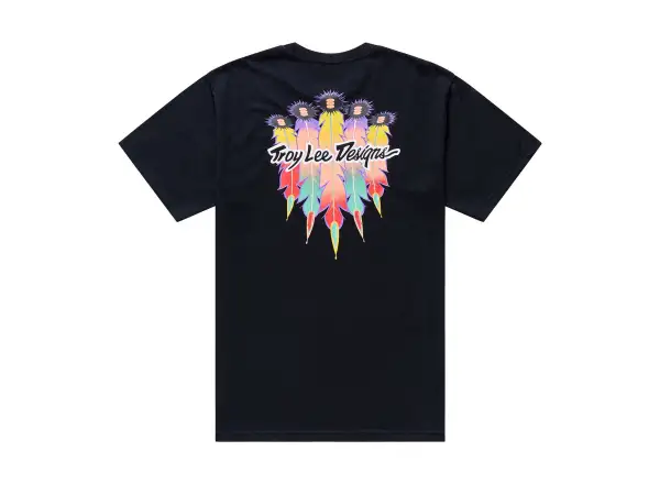 Troy Lee Designs Feather Herren T-Shirt Kurzarm Black/Black