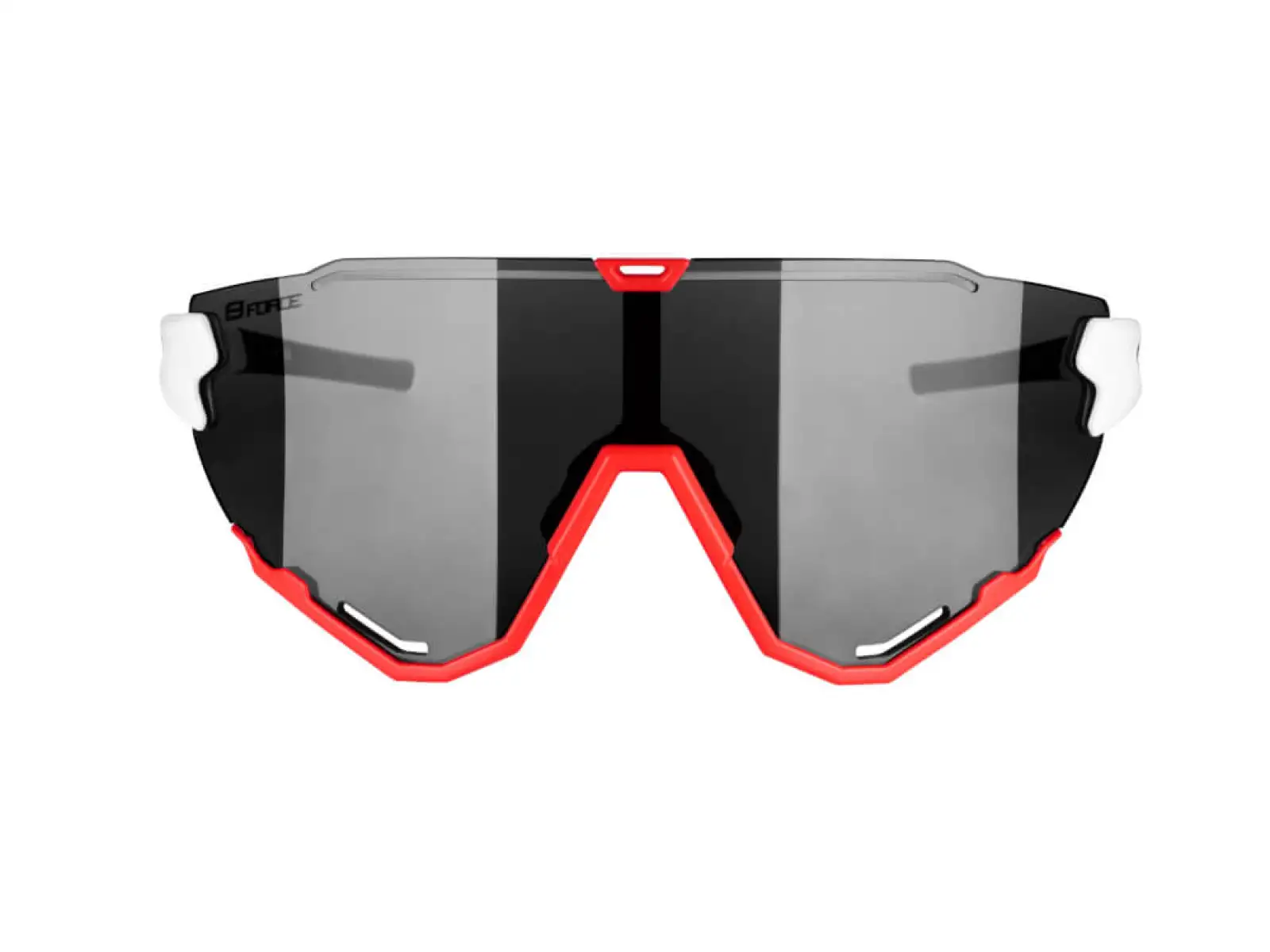 Force Creed Brille in weiß/rot/schwarz mit verspiegelten Gläsern.