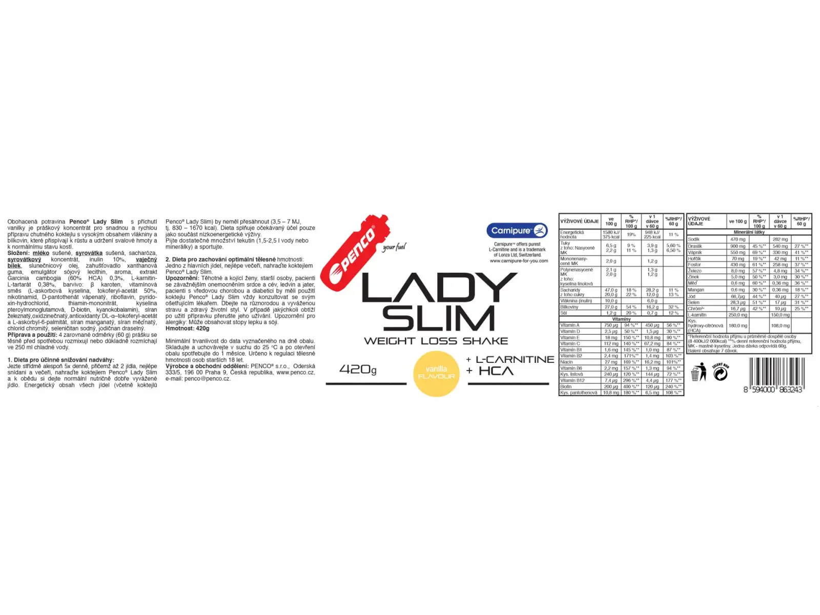 Penco Lady Slim 420g -> Penco Lady Slim 420g