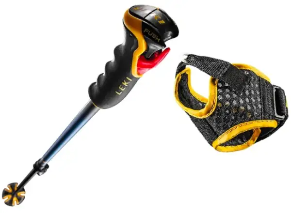 Leki Spitfire Vario 3D Abfahrtsteleskopstöcke Blau/Gelb 110 - 140 cm
