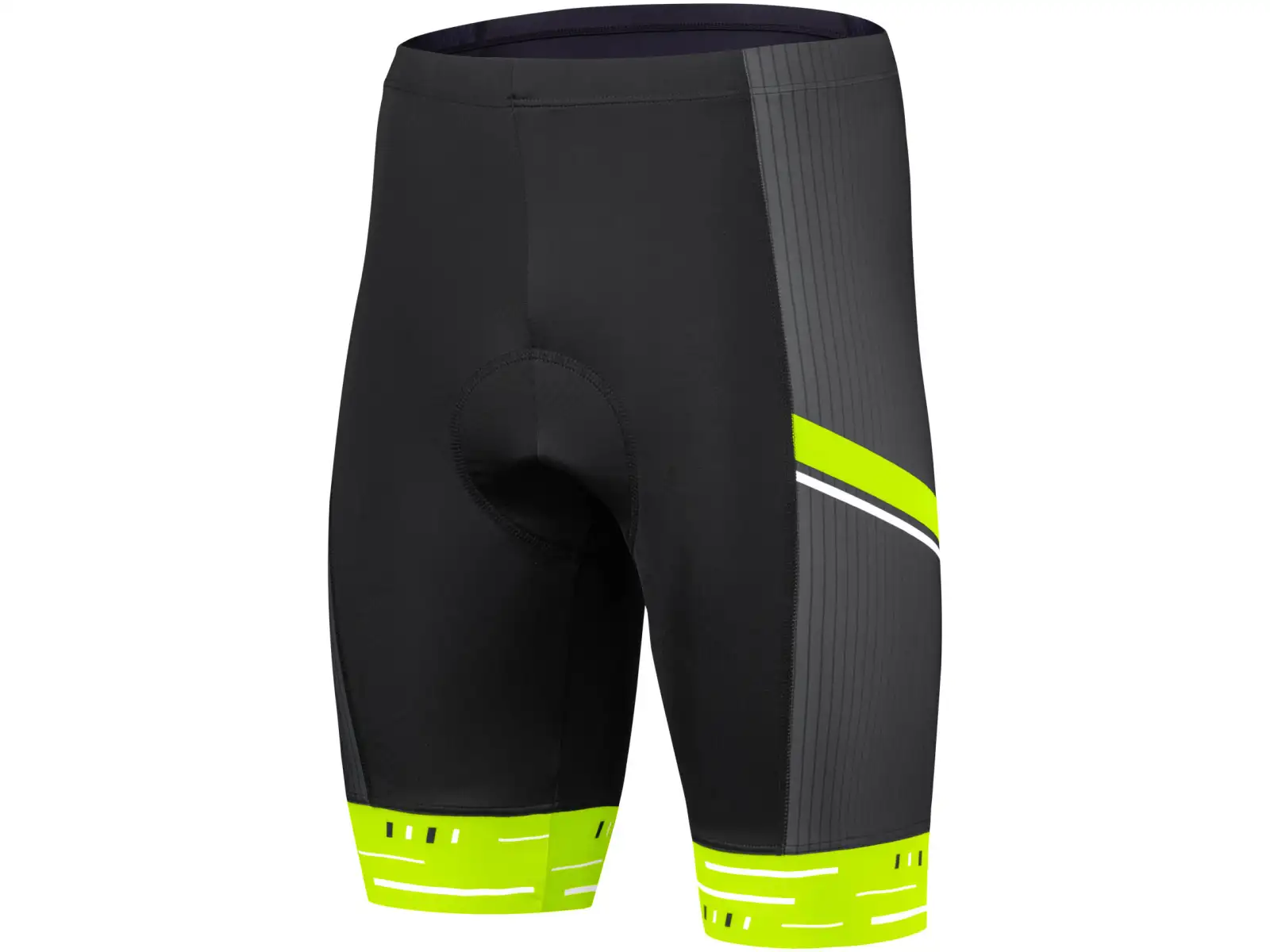 Etape Racing 2.0 Herren-Shorts mit Polster schwarz/gelb fluo