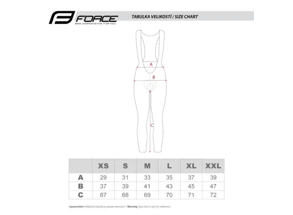 Force Spring Lady Damenhose mit Latz und Polsterung Schwarz