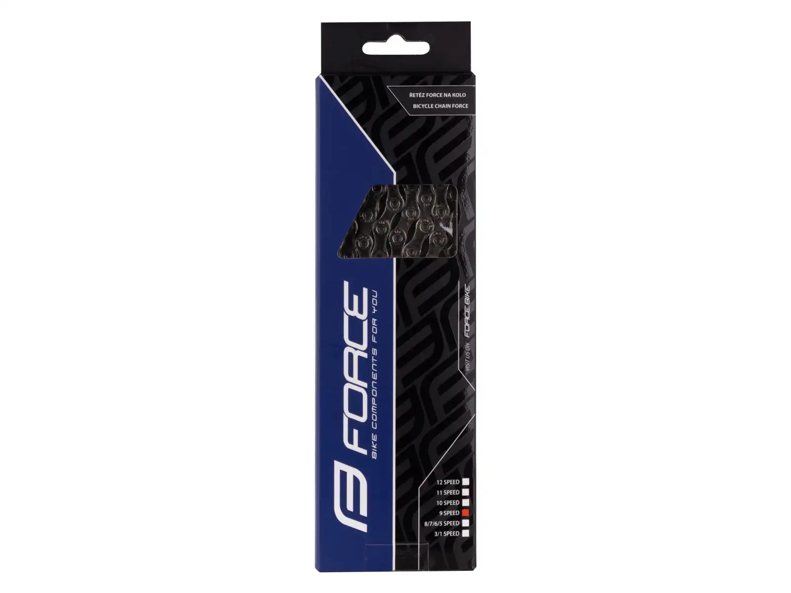 Force P9 E-bike 9 sp. Kette 138 Gl. vollständig silbern