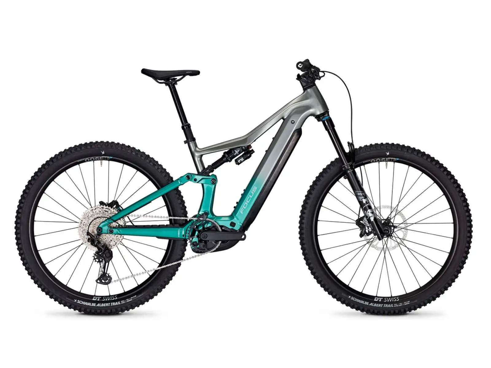 Focus JAM2 6.9 600 Wh Mountain-E-Bike Nepalsilver / Emeraldgreen