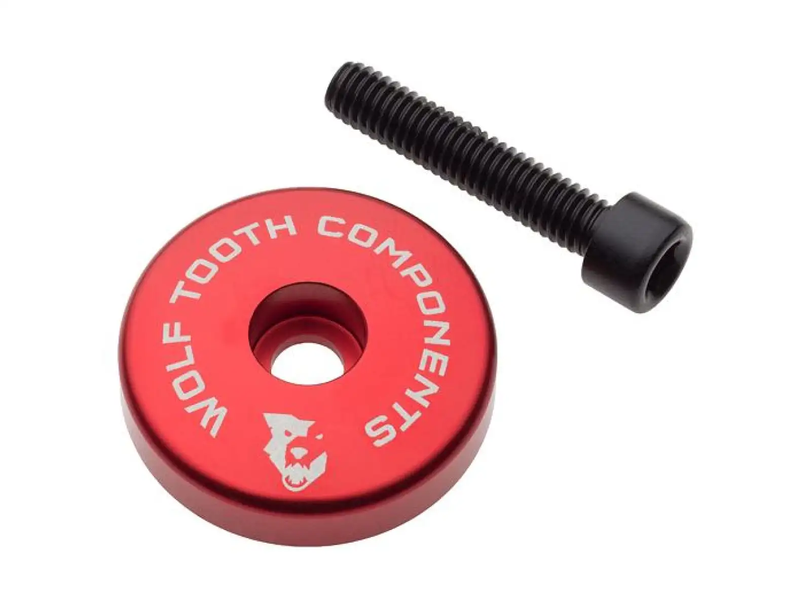 Wolf Tooth Ultralight Steuersatzkappe + 5 mm Spacer rot