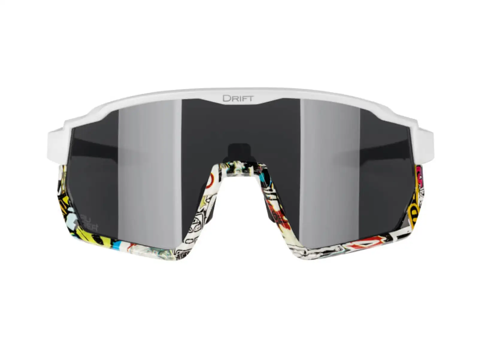 Die Force Drift Herrenbrille in Weiß/Vivid/Schwarz-Kontrast. Linse.